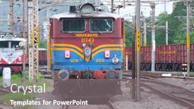  Presentation with passengers - Presentation theme enhanced with vijayawada-india-august-16-front background and a gray colored foreground