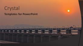  Presentation with barrage - Presentation theme featuring vijayawada-india-january-7-2019 background and a  colored foreground