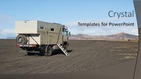  Presentation with expedition - Presentation design having vik-iceland-circa-2018 background and a  colored foreground