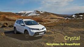  Presentation with suv - Audience pleasing presentation design consisting of vik-iceland-may-08-2015 backdrop and a tawny brown colored foreground