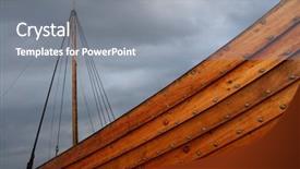  Presentation with viking ship - Slides consisting of viking ship caught background and a gray colored foreground