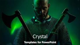  Presentation with aurora borealis - Slides with viking-warrior-against-aurora-borealis background and a black colored foreground