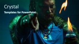  Presentation with warrior - Slides having viking-warrior-against-aurora-borealis background and a navy blue colored foreground