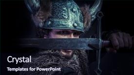  Presentation with warrior - Amazing PPT layouts having leadership viking warrior backdrop and a wine colored foreground