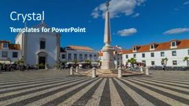  Presentation with 2022 - Slide set with vila-real-de-santo-antonio background and a ocean colored foreground