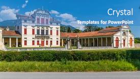  Presentation with bassano - Presentation featuring villa-angarano-in-bassano-del background and a teal colored foreground