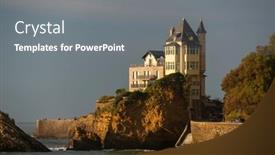  Presentation with villa - Slides enhanced with villa-belza-in-biarritz-france background and a gray colored foreground