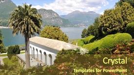  Presentation with villa - Beautiful theme featuring villa melzi in bellagio town backdrop and a tawny brown colored foreground