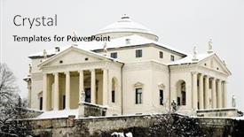  Presentation with villa - Presentation design with villa-rotonda-in-a-layer background and a white colored foreground