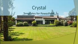  Presentation with country brunei - Theme enhanced with villa view from the garden background and a  colored foreground