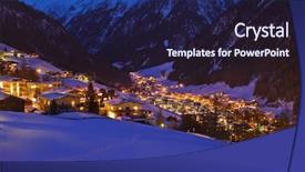  Presentation with mountain luxury resort - Cool new theme with mountains ski resort solden austria backdrop and a wine colored foreground