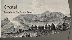  Presentation with biology fungi 3d illustration - Colorful PPT theme enhanced with village abyssinia nowadays amba mariam backdrop and a  colored foreground