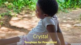  Presentation with relaxing - Presentation having village-african-girl-relaxing background and a coral colored foreground