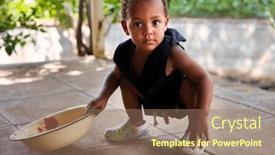  Presentation with bowl - Slide deck enhanced with village-african-toddler-playing background and a coral colored foreground