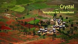  Presentation with layers of soils - Slides featuring old antique vintage key background and a coral colored foreground