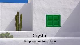  Presentation with green house - Presentation with village background - lanzarote san bartolome white typical background and a light gray colored foreground