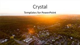  Presentation with view concept of creative logic - Beautiful slides featuring village development - drone photography concept - aerial backdrop and a white colored foreground