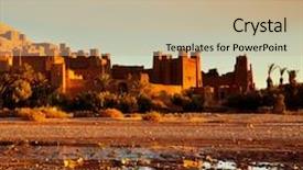  Presentation with morocco - Presentation theme having village in dades valley morocco background and a coral colored foreground