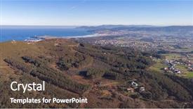  Presentation with village - Beautiful PPT layouts featuring village in galicia at northwest backdrop and a dark gray colored foreground