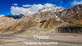  Presentation with village india - Colorful PPT theme enhanced with village-in-himalayas-in-pin backdrop and a coral colored foreground