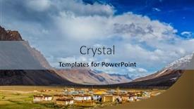  Presentation with himachal pradesh - Beautiful PPT theme featuring village-in-spiti-valley-himachal backdrop and a light blue colored foreground