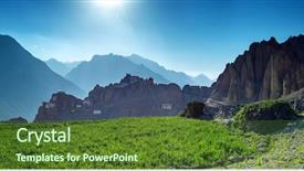  Presentation with monastery - Cool new presentation with village india - dhankar monastery in himalayas mountain backdrop and a  colored foreground