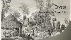  Presentation with ethiopia - Colorful presentation theme enhanced with village near gafat ethiopia create backdrop and a light gray colored foreground