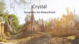  Presentation with ancient village - Slides enhanced with village of indein on inlay background and a  colored foreground