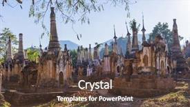  Presentation with ancient ruins - Cool new slide deck with village of indein on inlay backdrop and a  colored foreground