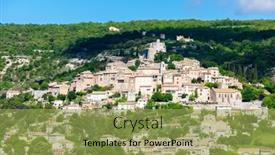  Presentation with france - Presentation consisting of village-of-simiane-la-rotonde background and a  colored foreground