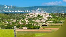  Presentation with village - Presentation with village-of-simiane-la-rotonde background and a  colored foreground