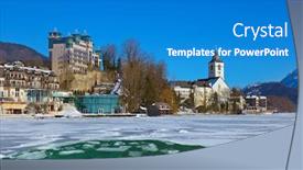  Presentation with salzburg - Amazing slide set having village st wolfgang on the lake wolfgangsee - salzburg austria backdrop and a teal colored foreground