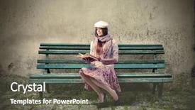  Presentation with park - Slide deck enhanced with village student - beautiful elegant woman sitting background and a dark gray colored foreground