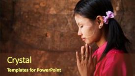 Presentation with traditional - Cool new slides with village student - beautiful traditional myanmar girl backdrop and a tawny brown colored foreground
