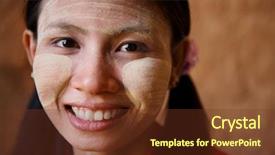  Presentation with myanmar mote lone yay paw - Beautiful slides featuring village student - portrait of beautiful young traditional backdrop and a  colored foreground