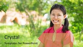  Presentation with portrait happy family smiling - Theme enhanced with village student - portrait of happy smiling beautiful background and a yellow colored foreground