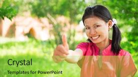  Presentation with traditional - Slides with village student - portrait of happy smiling beautiful background and a  colored foreground