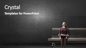  Presentation with bench vise - Slides with village student - young beautiful lady sitting background and a  colored foreground