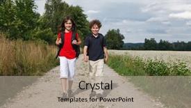  Presentation with kids in school - Cool new presentation with village student - young kids going to school backdrop and a light gray colored foreground