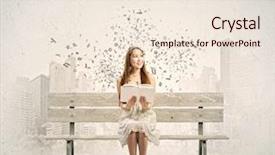  Presentation with asian foods - Slides having village student - young pretty asian woman sitting background and a  colored foreground