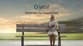  Presentation with being a single woman - PPT theme consisting of village student - young pretty woman sitting background and a coral colored foreground