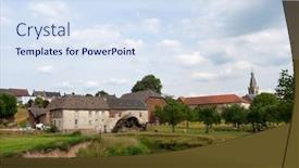  Presentation with dutch - Colorful PPT theme enhanced with village-wijlre-in-dutch-province backdrop and a sky blue colored foreground