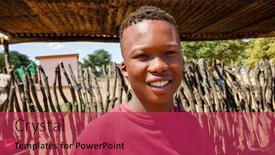  Presentation with village - Presentation consisting of village-young-african-man-standing background and a red colored foreground