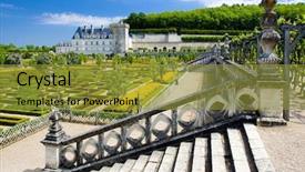  Presentation with castle - Audience pleasing PPT layouts consisting of villandry castle with garden indre-et-loire centre france backdrop and a gold colored foreground