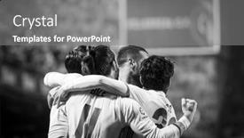  Presentation with celebrate - Presentation theme featuring villarreal-spain-february-26-madrid background and a gray colored foreground