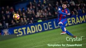  Presentation with messi soccer - Amazing presentation theme having villarreal-spain-january-8-leo backdrop and a tawny brown colored foreground