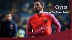  Presentation with messi soccer - Theme enhanced with villarreal-spain-january-8-leo background and a wine colored foreground
