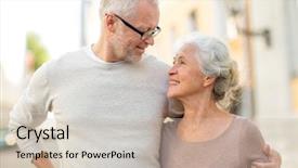  Presentation with family tourism - Colorful theme enhanced with ville nice - family age tourism travel backdrop and a soft green colored foreground