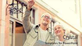  Presentation with family tourism - Presentation design featuring ville nice - family age tourism travel background and a  colored foreground