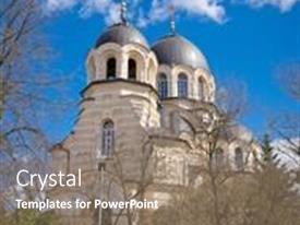 Vilnius Orthodox Church At Spring PPT template 49 | CrystalGraphics